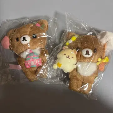 리락쿠마 차이로이코구마 쌍둥이 햄스터 도쿄역사 매달린 봉제 인형