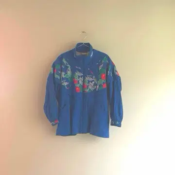 [ 해외 구제 의류 ] 빈티지 자켓 블루종 하와이 하이비스커스