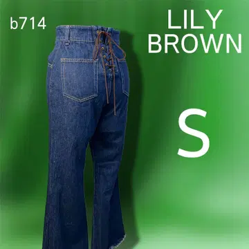 LILY BROWN 코르셋 데님 팬츠 레이스업 팬츠 S 네이비 컬러