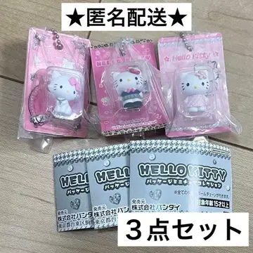 헬로키티 패키지 미니어처 컬렉션 갸루 퀼트 챠미 3종