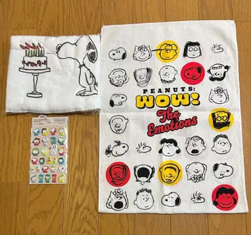 PEANUTS 스누피 마쉬멜로우 씰 타월 세트
