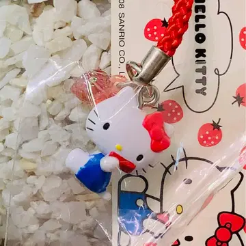 [ 초레어! ] 헬로키티 딸기 키티 보빙 헤드 족쇄 스트랩 희귀