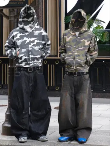 BELVET Camo Zip Hoodie