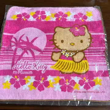 헬로키티 손수건 타월 일광화상 하와이 하이비스커스