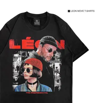LEON 레온 L 사이즈 반팔 T셔츠 영화 무비T 밴드T