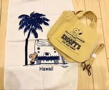 하와이 한정판 스누피 핸드백 하와이 한정판 페이스 타월 포함