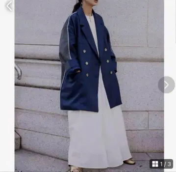 Ameri 백 데님 디테일 블레이저