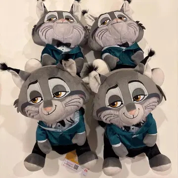 주토피아 코텟토 펫탄 BIG 봉제 인형 드레시 파우버트 4체 세트