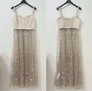 LILY BROWN 미야와키 사쿠라 콜라보 셔츠 콜라보 원피스 베이지