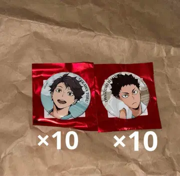 하이큐 오이카와 토오루 이와이즈미 하지메 캔뱃지 극락탕 20점