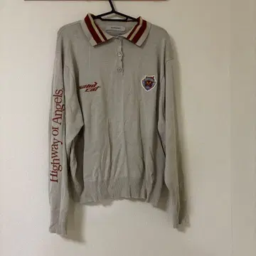 [ 계속 한밤중이면 좋을 텐데 ] 니트 피케 셔츠 M