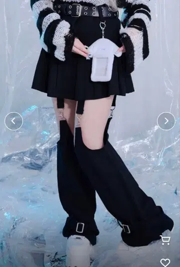 Palelfy 레그 워머 포함 치마바지 지뢰계 스커트