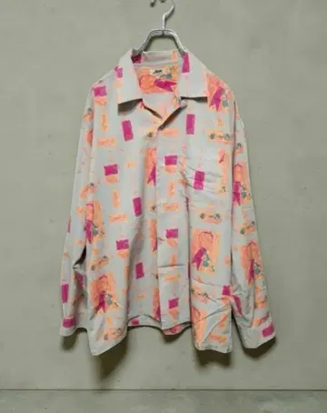 90s JUN MEN 올 패턴 아트 셔츠 일본제 모드 스타일 빈티지