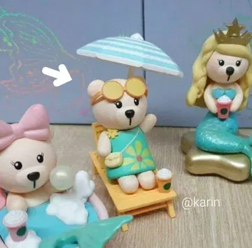 중국 스벅 베어리스타 피규어 비치 파라솔