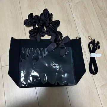 자카마트 A4 다기능 2way 핸드 프릴 토트백 블랙 이타백