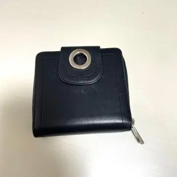 발리 BALLY 이단 접이식 지갑 블랙 가죽