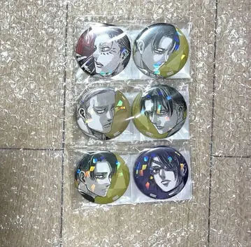 진격의 거인 아니크 쿄진 대전 캔뱃지 리바이 엘빈 한지 엘렌