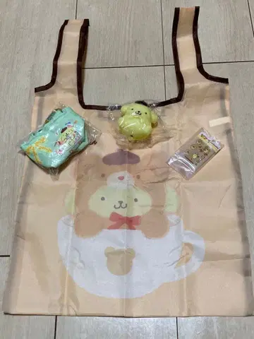 폼폼푸딩 모듬 4세트 에코백 라떼곰 버전