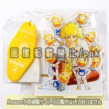 골드 컬러의 갓슈 캔초메 아크릴 디오라마 아크릴 키링 2세트 미개봉