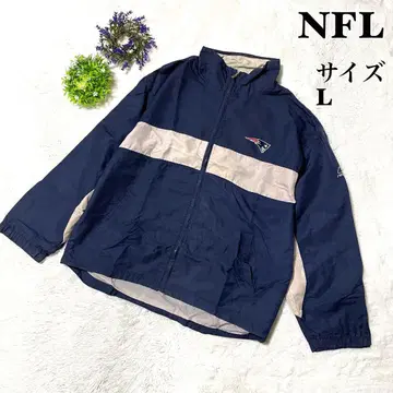 [ 레어 ] NFL 나일론 자켓 페이트리어츠 네이비 로고 자수