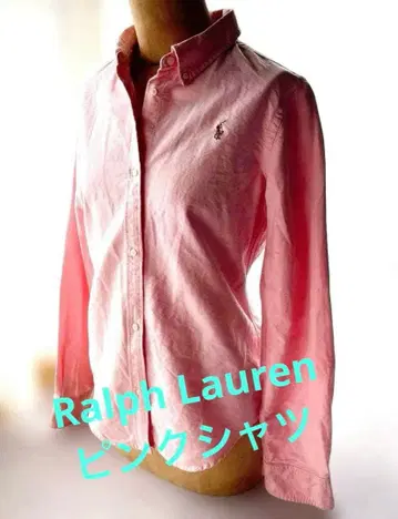 [ 랄프 로렌 ] 핑크 버튼 다운 셔츠 폴로 말 자수 160 사이즈