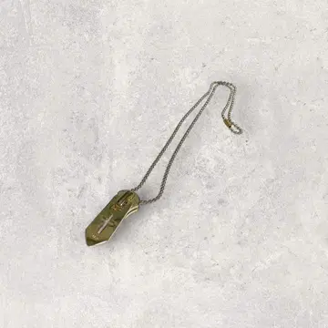 MASU 지퍼 목걸이 골드 크로스 기믹 아카이브