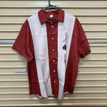 아가일 무늬 로카빌리 셔츠 볼링 셔츠 하와이안 셔츠 적갈색 그레이