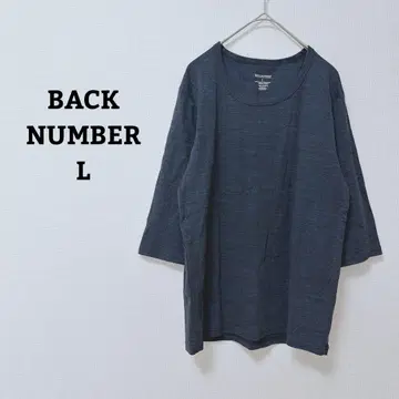 백넘버 티셔츠 7부 소매 심플 캐주얼 코튼 혼방 L