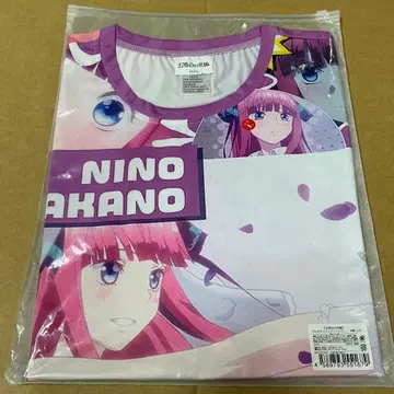 5등분의 신부 나카노 니노 풀 그래픽 T셔츠 퍼플 L 사이즈