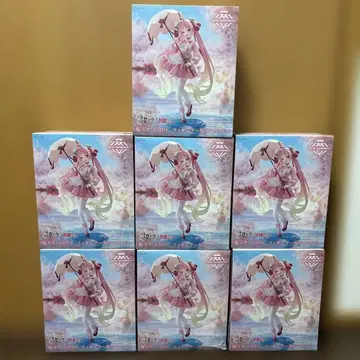 벚꽃 미쿠 AMP+ 피규어 벚꽃 드레스 ver. 7체 세트