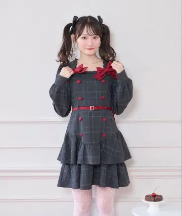 honeyCinnamon 벨로아 리본 배색 원피스