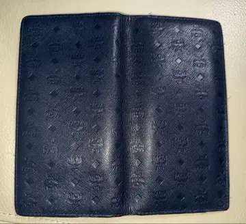 MCM 비세토스 장지갑 네이비 ID 창 포함 레어 컬러