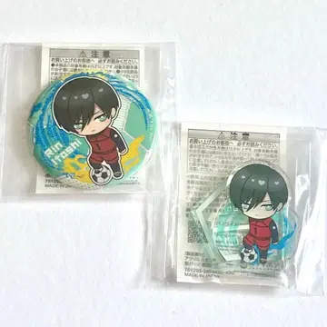 이토시 린 푸니토푸 캔뱃지 블루 록 아크릴 스탠드