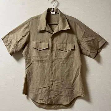 80s 미군 쿼터 슬리브 반팔 밀리터리 워크 셔츠 S 사이즈