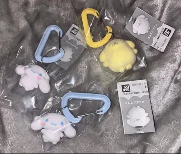 컬러풀 카라비너 마스코트 참 폼폼푸딩 시나모롤