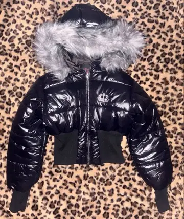 한정 가격 9090 girl Fur Hooded Puffer Jacket