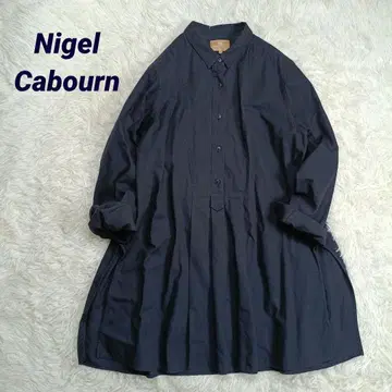 나이젤카본 현행 슬릿 코튼 셔츠 원피스 네이비 8