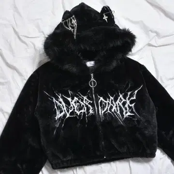 볼칸&아프로디테 고양이 귀 퍼 숏 기장 블루종