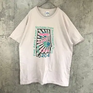 Y3772 구제 의류 T셔츠 핑크 베이지 90s Y2K