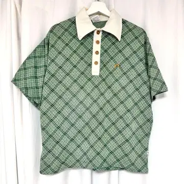 70s HANG TEN 니트 피케 셔츠 한텐 서프