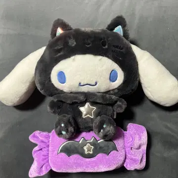 블랙 토끼 봉제 인형 별과 배트 디자인 시나몬 롤 시나몬