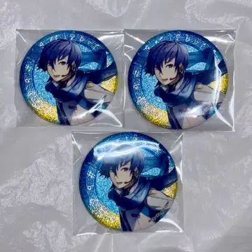 하츠네 미쿠 반짝이는 라메 믹스 캔뱃지 KAITO