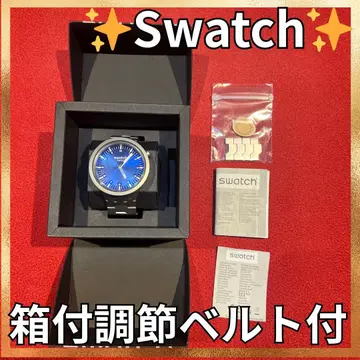 Swatch 스와치 손목시계 남성용 상자 조정 벨트 포함