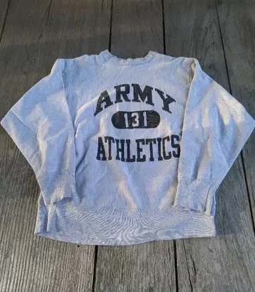 80s Champion 리버스 위브 ARMY 3단 블랙 염색 캡슐