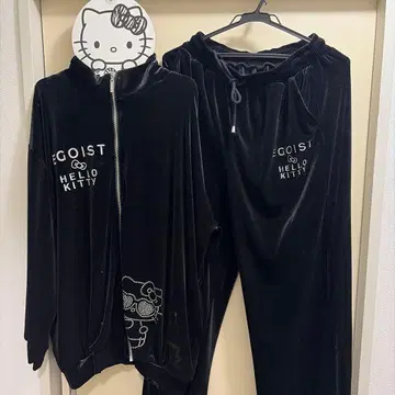 EGOIST HELLO KITTY 팬츠 셋업 L 블랙