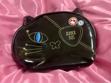 ANNA SUI 안나수이 x 에반게리온 고양이 파우치 블랙 아스카