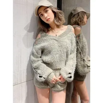 GYDA 샤기 니트 셋업