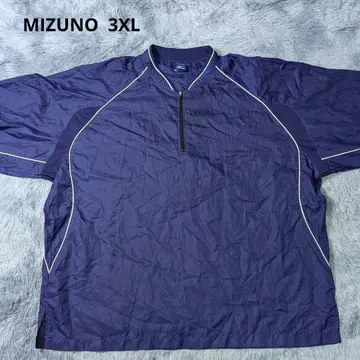 MIZUNO 나일론 자켓 XXXL 하프 지퍼 보라색 빅 사이즈