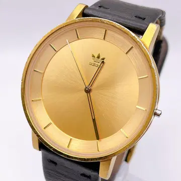 미사용품 아디다스 DISTRICT L1 남성용 손목시계 5기압 방수 골드