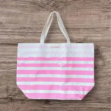 빅토리아 시크릿 토트백 핑크 스트라이프
